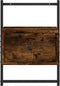 vidaXL - Nachtkastje - wandgemonteerd - 35x30x51 - cm - hout - gerookt - eikenkleur