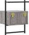 vidaXL - Nachtkastje - wandgemonteerd - 35x30x51 - cm - hout - grijs - sonoma - eiken