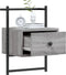 vidaXL - Nachtkastje - wandgemonteerd - 35x30x51 - cm - hout - grijs - sonoma - eiken