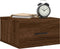 vidaXL - Nachtkastje - wandgemonteerd - 35x35x20 - cm - bruin - eikenkleur