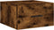 vidaXL - Nachtkastje - wandgemonteerd - 35x35x20 - cm - gerookt - eikenkleurig