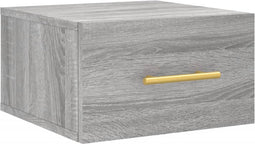 vidaXL - Nachtkastje - wandgemonteerd - 35x35x20 - cm - grijs - sonoma - eikenkleur