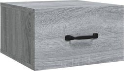 vidaXL - Nachtkastje - wandgemonteerd - 35x35x20 - cm - grijs - sonoma - eikenkleur
