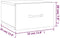vidaXL - Nachtkastje - wandgemonteerd - 35x35x20 - cm - hoogglans - wit