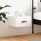 vidaXL - Nachtkastje - wandgemonteerd - 35x35x20 - cm - hoogglans - wit