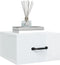 vidaXL - Nachtkastje - wandgemonteerd - 35x35x20 - cm - hoogglans - wit
