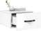 vidaXL - Nachtkastje - wandgemonteerd - 35x35x20 - cm - hoogglans - wit