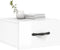 vidaXL - Nachtkastje - wandgemonteerd - 35x35x20 - cm - hoogglans - wit