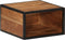 vidaXL - Nachtkastje - wandgemonteerd - 35x35x20 - cm - massief - acaciahout