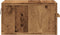 vidaXL - Nachtkastje - wandgemonteerd - 35x35x20 - cm - oud - houtkleurig