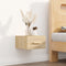 vidaXL - Nachtkastje - wandgemonteerd - 35x35x20 - cm - sonoma - eikenkleurig