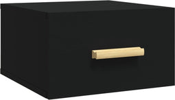 vidaXL - Nachtkastje - wandgemonteerd - 35x35x20 - cm - zwart