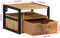 vidaXL - Nachtkastje - wandgemonteerd - 35x35x25 - cm - massief - acaciahout