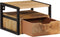 vidaXL - Nachtkastje - wandgemonteerd - 35x35x25 - cm - massief - acaciahout