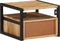vidaXL - Nachtkastje - wandgemonteerd - 35x35x25 - cm - massief - acaciahout