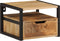vidaXL - Nachtkastje - wandgemonteerd - 35x35x25 - cm - massief - acaciahout