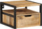 vidaXL - Nachtkastje - wandgemonteerd - 35x35x25 - cm - massief - acaciahout