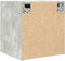 vidaXL - Nachtkastje - wandgemonteerd - 38x34x40 - cm - betongrijs