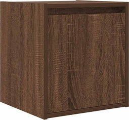 vidaXL - Nachtkastje - wandgemonteerd - 38x34x40 - cm - bruin - eikenkleur