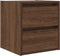 vidaXL - Nachtkastje - wandgemonteerd - 38x34x40 - cm - bruin - eikenkleur