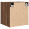 vidaXL - Nachtkastje - wandgemonteerd - 38x34x40 - cm - bruin - eikenkleur