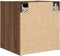 vidaXL - Nachtkastje - wandgemonteerd - 38x34x40 - cm - bruin - eikenkleur