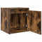 vidaXL - Nachtkastje - wandgemonteerd - 38x34x40 - cm - gerookt - eikenkleurig