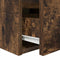 vidaXL - Nachtkastje - wandgemonteerd - 38x34x40 - cm - gerookt - eikenkleurig