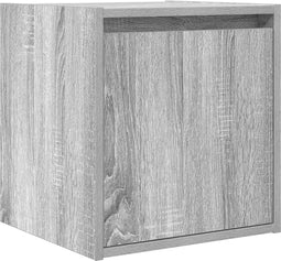 vidaXL - Nachtkastje - wandgemonteerd - 38x34x40 - cm - grijs - sonoma - eikenkleur