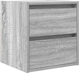 vidaXL - Nachtkastje - wandgemonteerd - 38x34x40 - cm - grijs - sonoma - eikenkleur