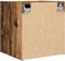 vidaXL - Nachtkastje - wandgemonteerd - 38x34x40 - cm - oud - houtkleurig