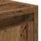 vidaXL - Nachtkastje - wandgemonteerd - 38x34x40 - cm - oud - houtkleurig