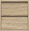 vidaXL - Nachtkastje - wandgemonteerd - 38x34x40 - cm - sonoma - eikenkleurig