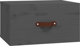 vidaXL - Nachtkastje - wandgemonteerd - 40x29,5x22 - cm - grijs