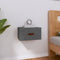 vidaXL - Nachtkastje - wandgemonteerd - 40x29,5x22 - cm - grijs