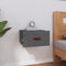 vidaXL - Nachtkastje - wandgemonteerd - 40x29,5x22 - cm - grijs