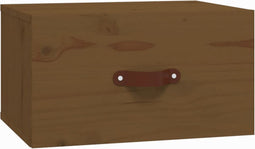 vidaXL - Nachtkastje - wandgemonteerd - 40x29,5x22 - cm - honingbruin