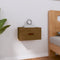 vidaXL - Nachtkastje - wandgemonteerd - 40x29,5x22 - cm - honingbruin