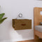 vidaXL - Nachtkastje - wandgemonteerd - 40x29,5x22 - cm - honingbruin