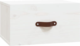 vidaXL - Nachtkastje - wandgemonteerd - 40x29,5x22 - cm - wit