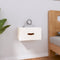 vidaXL - Nachtkastje - wandgemonteerd - 40x29,5x22 - cm - wit
