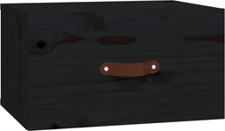 vidaXL - Nachtkastje - wandgemonteerd - 40x29,5x22 - cm - zwart