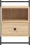 vidaXL - Nachtkastje - wandgemonteerd - 40x30x61 - cm - bewerkt - hout - sonoma