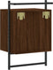 vidaXL - Nachtkastje - wandgemonteerd - 40x30x61 - cm - hout - bruin - eikenkleur