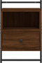 vidaXL - Nachtkastje - wandgemonteerd - 40x30x61 - cm - hout - bruin - eikenkleur