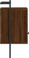 vidaXL - Nachtkastje - wandgemonteerd - 40x30x61 - cm - hout - bruin - eikenkleur