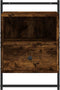 vidaXL - Nachtkastje - wandgemonteerd - 40x30x61 - cm - hout - gerookt - eikenkleur