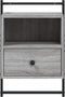 vidaXL - Nachtkastje - wandgemonteerd - 40x30x61 - cm - hout - grijs - sonoma - eiken