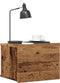 vidaXL - Nachtkastje - wandgemonteerd - 40x32x30 - cm - oud - houtkleurig