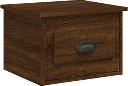 vidaXL - Nachtkastje - wandgemonteerd - 41,5x36x28 - cm - bruin - eikenkleurig